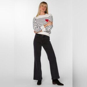 Revolve Velvet Heart Evans Mid Rise Straight Ankle Raw Hem Cargo Grey Jeans 28L